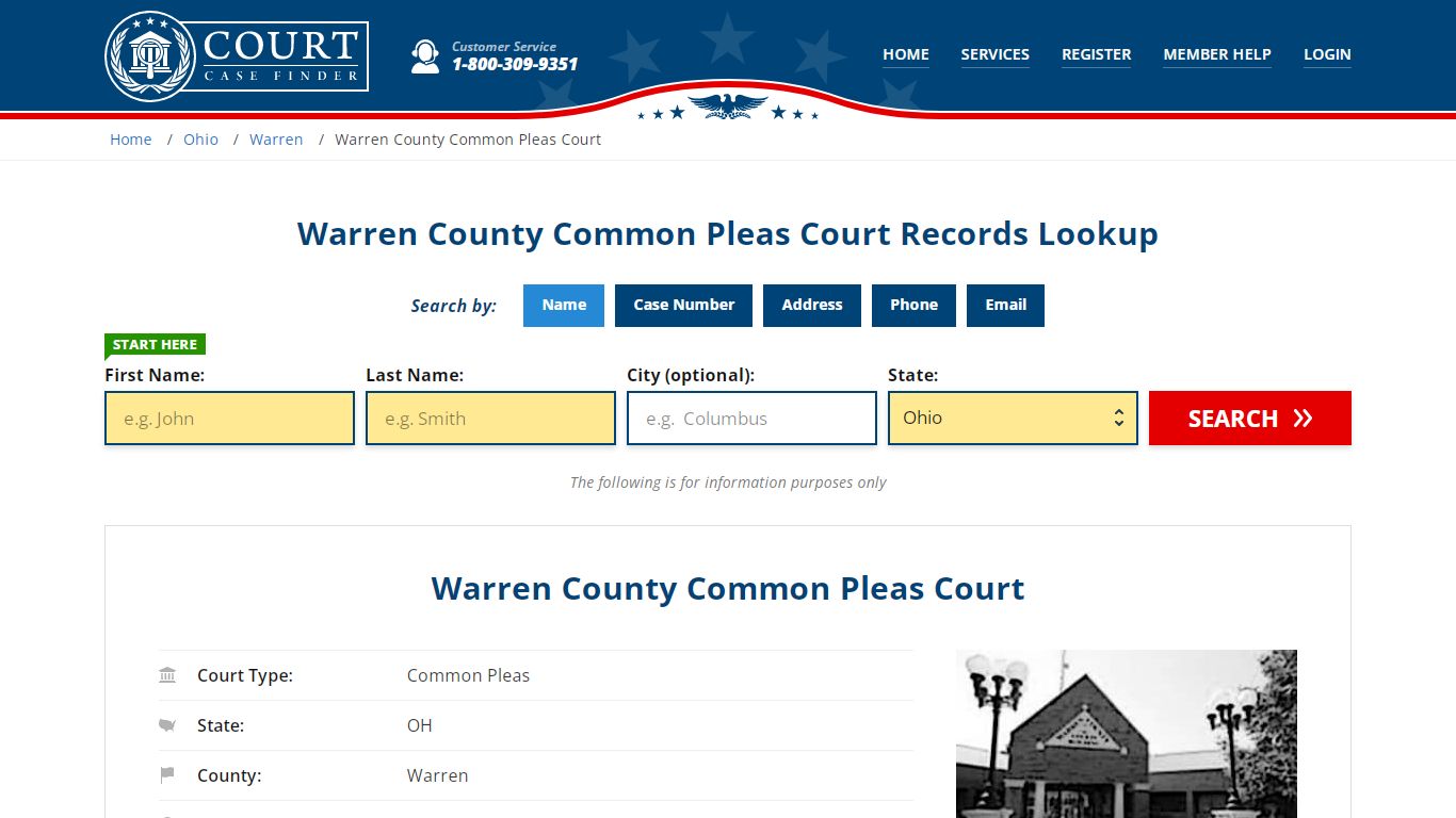 Warren County Common Pleas Court Records Lookup